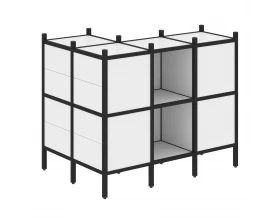 Угловой внешний стеллаж наборный L-51 862x1278x1047 Loft images