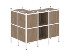 Угловой внешний стеллаж наборный L-51 862x1278x1047 Loft images