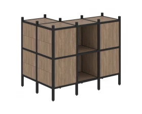 Угловой внешний стеллаж наборный L-51 862x1278x1047 Loft images