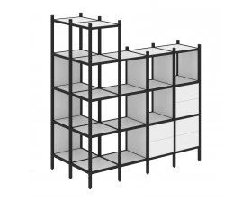 Угловой внешний стеллаж наборный L-57 862x1694x1869 Loft images