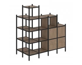 Угловой внешний стеллаж наборный L-58 862x1694x1869 Loft images