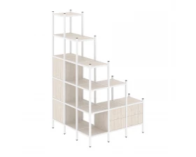 Угловой внешний стеллаж наборный L-59 1278x1278x2280 Loft images