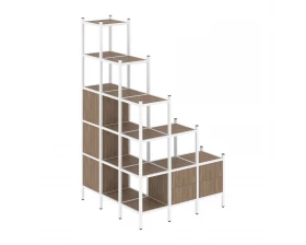 Угловой внешний стеллаж наборный L-59 1278x1278x2280 Loft images