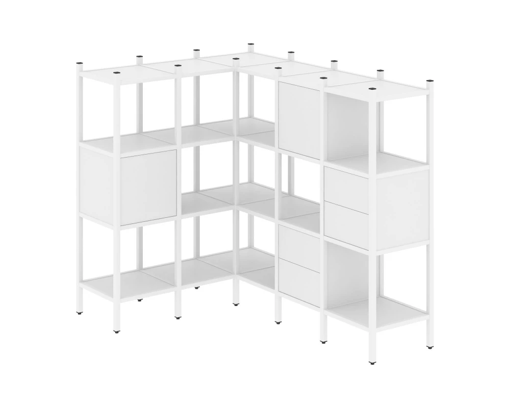 Угловой внутренний стеллаж L-30 1278x1278x1458 Loft