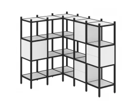 Угловой внутренний стеллаж L-30 1278x1278x1458 Loft images