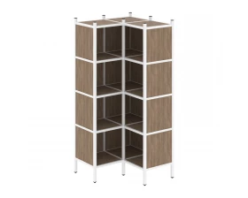 Угловой внутренний стеллаж L-31 862x862x1869 Loft images