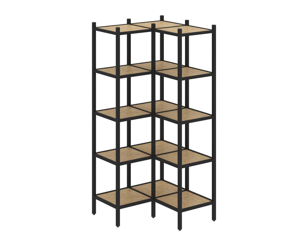 Угловой внутренний стеллаж L-32 862x862x1869 Loft