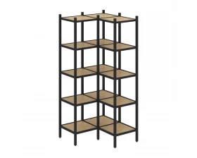 Угловой внутренний стеллаж L-32 862x862x1869 Loft images