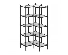 Угловой внутренний стеллаж L-32 862x862x1869 Loft images