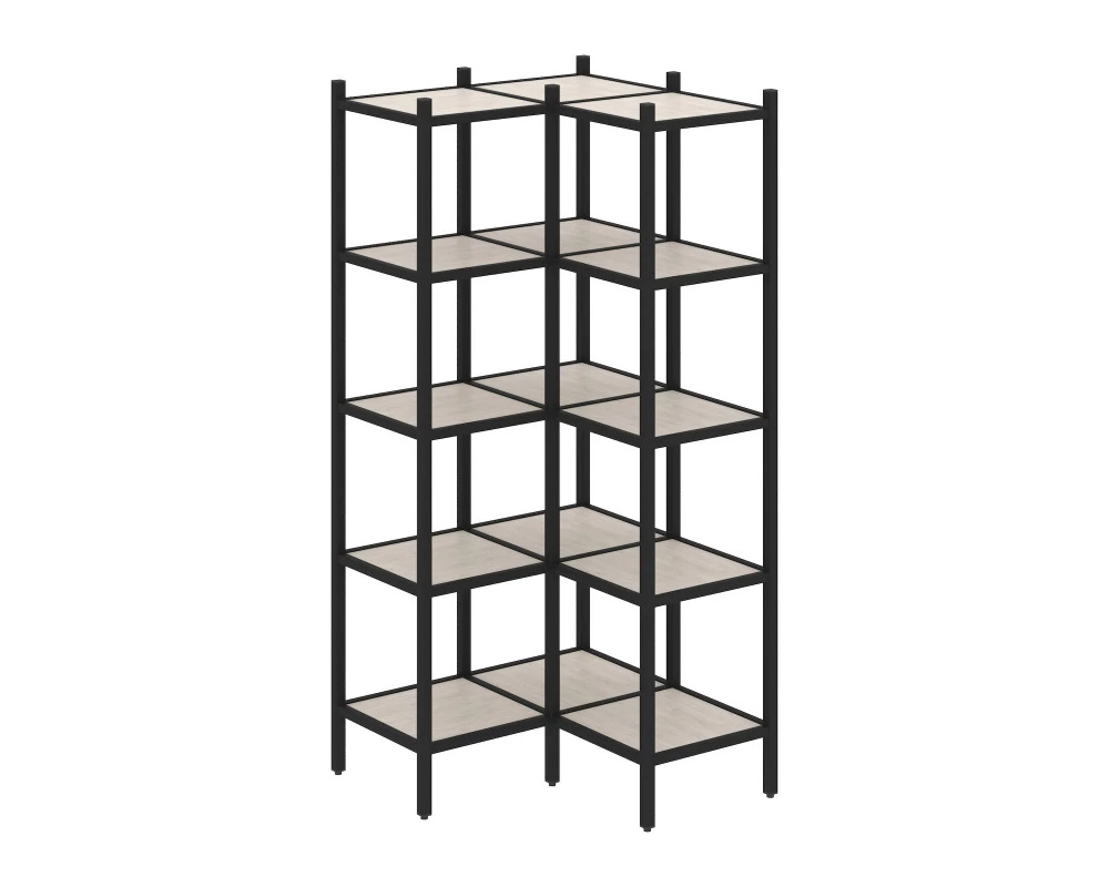 Угловой внутренний стеллаж L-32 862x862x1869 Loft