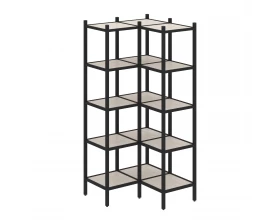 Угловой внутренний стеллаж L-32 862x862x1869 Loft images