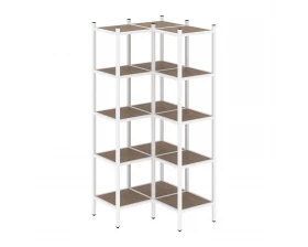 Угловой внутренний стеллаж L-32 862x862x1869 Loft images