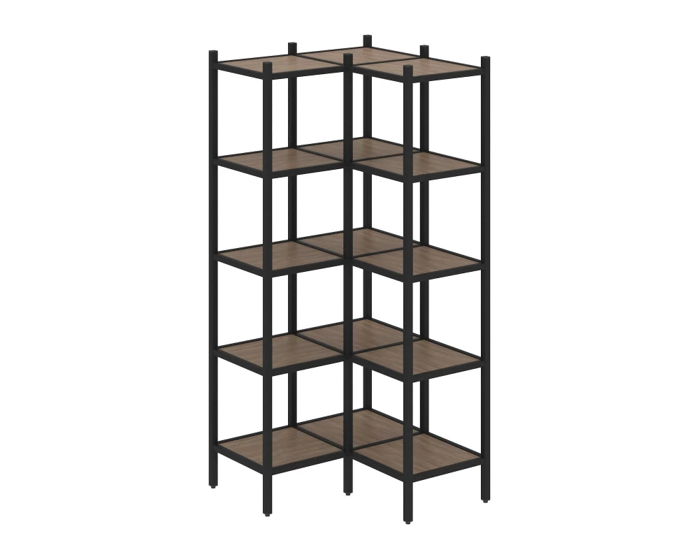 Угловой внутренний стеллаж L-32 862x862x1869 Loft