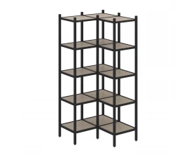 Угловой внутренний стеллаж L-32 862x862x1869 Loft images