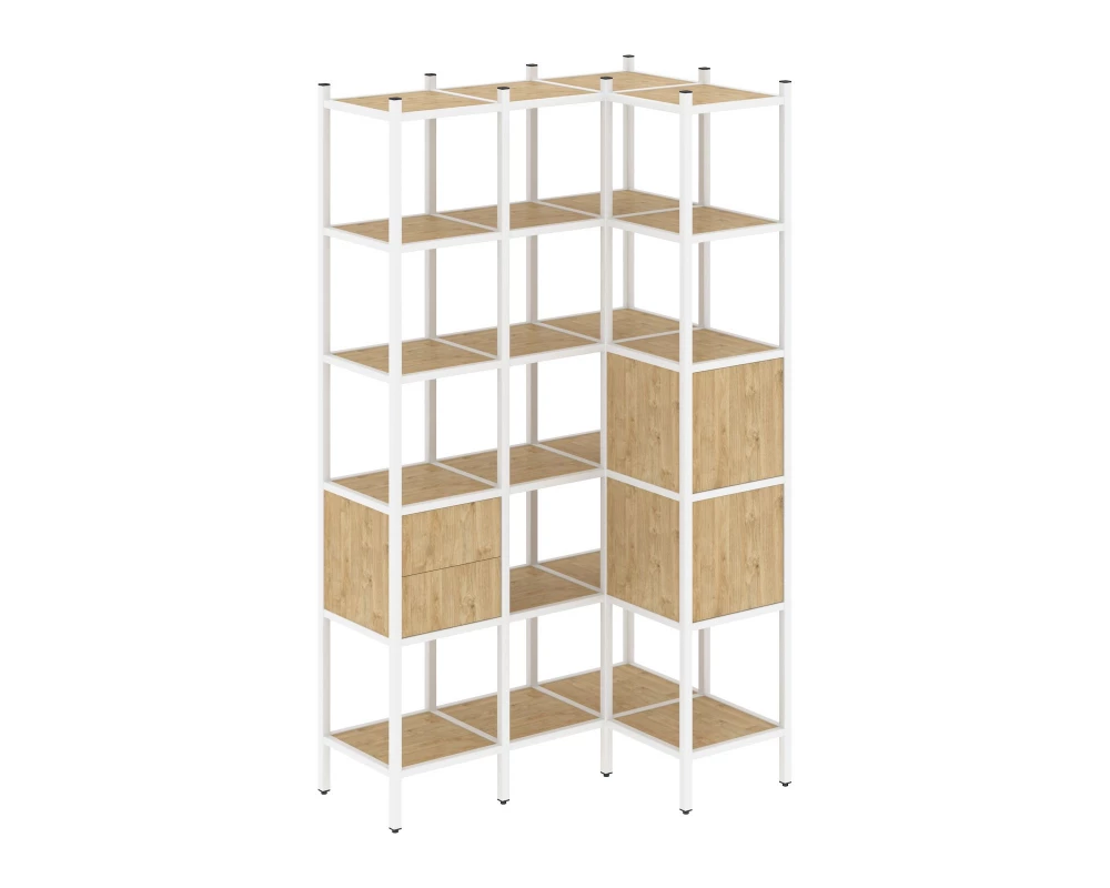 Угловой внутренний стеллаж L-35 1278x862x2280 Loft