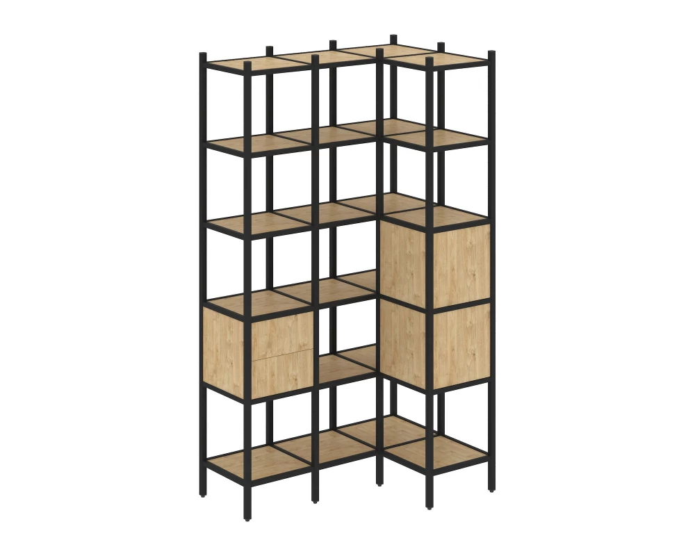 Угловой внутренний стеллаж L-35 1278x862x2280 Loft