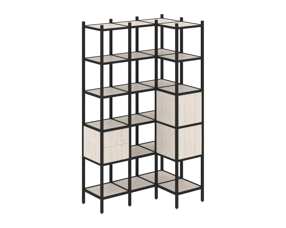 Угловой внутренний стеллаж L-35 1278x862x2280 Loft