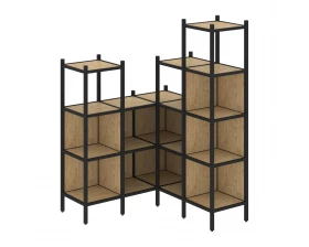 Угловой внутренний стеллаж L-39 1278x1278x1869 Loft images