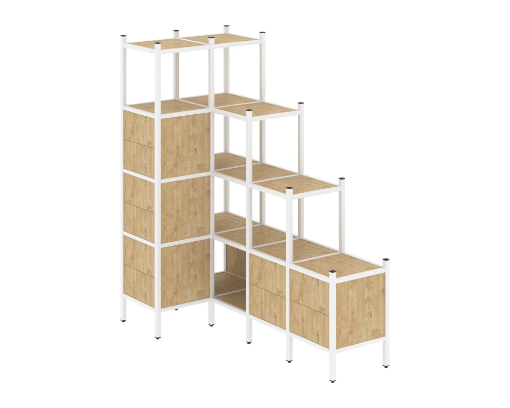 Угловой внутренний стеллаж L-42 862x1694x1869 Loft