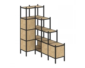 Угловой внутренний стеллаж L-42 862x1694x1869 Loft images