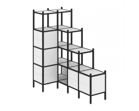 Угловой внутренний стеллаж L-42 862x1694x1869 Loft images