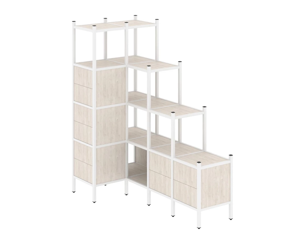 Угловой внутренний стеллаж L-42 862x1694x1869 Loft