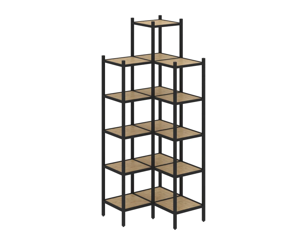 Угловой внутренний стеллаж L-46 862x862x2280 Loft