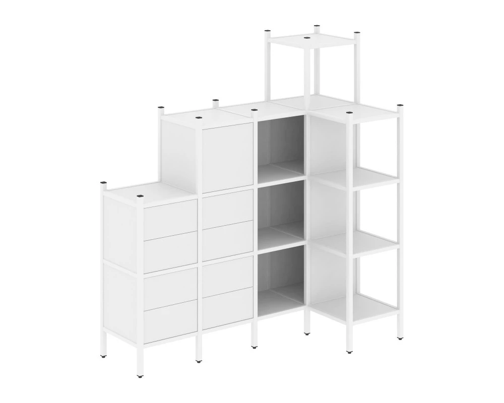 Угловой внутренний стеллаж L-48 1694x862x1869 Loft