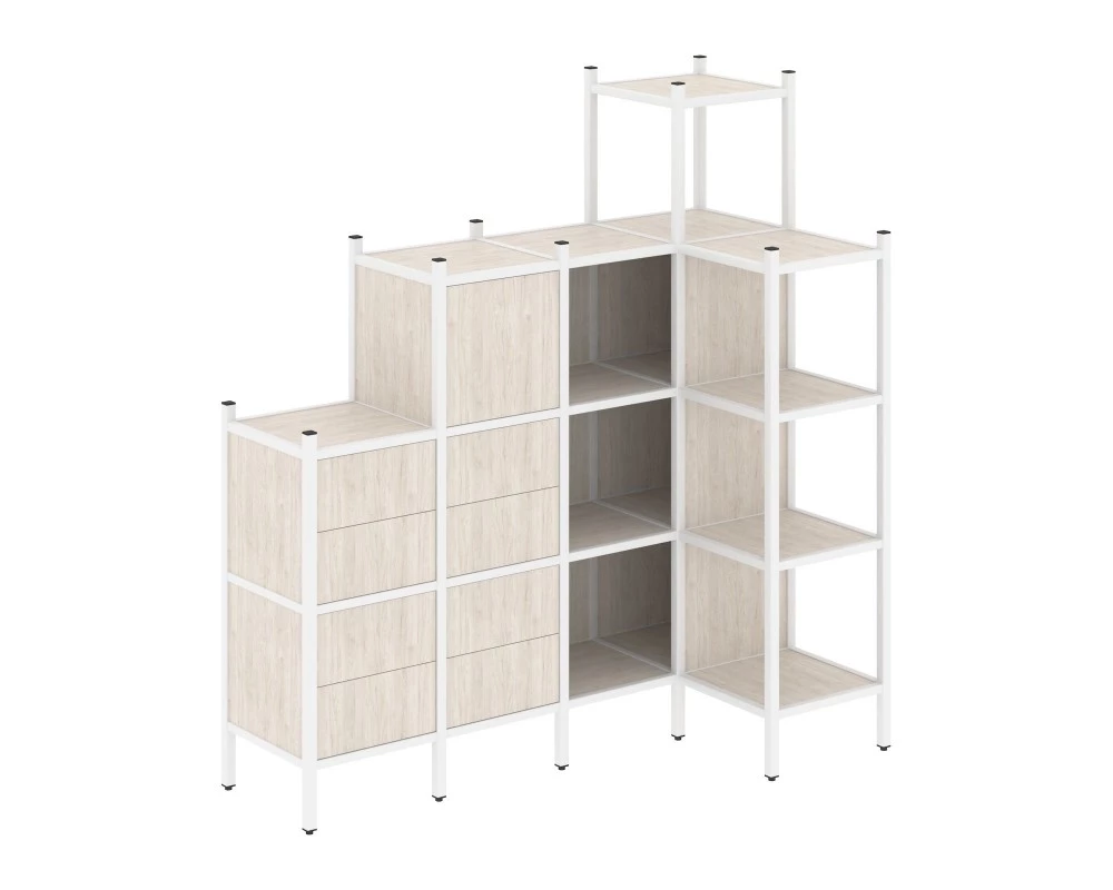 Угловой внутренний стеллаж L-48 1694x862x1869 Loft