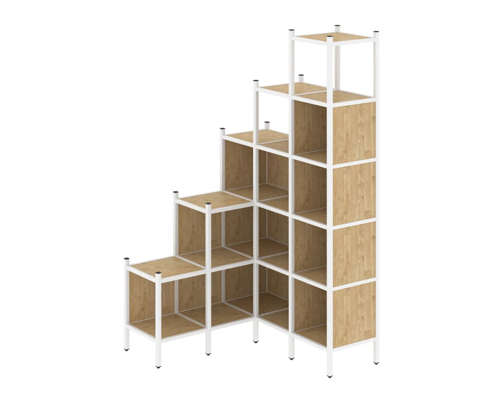 Угловой внутренний стеллаж L-49 1278x1278x2280 Loft