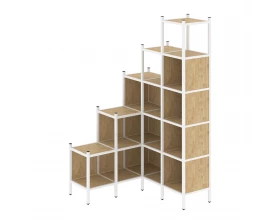 Угловой внутренний стеллаж L-49 1278x1278x2280 Loft images