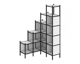 Угловой внутренний стеллаж L-49 1278x1278x2280 Loft images