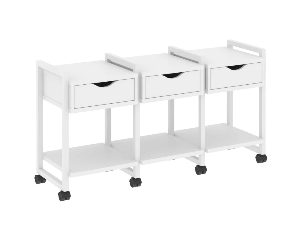 Тумба на колесных опорах наборная. Вариант №4 1440х460х767 Loft