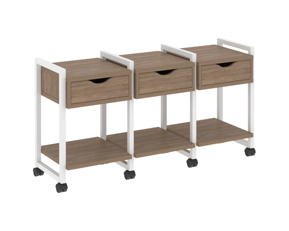 Тумба на колесных опорах наборная. Вариант №4 1440х460х767 Loft