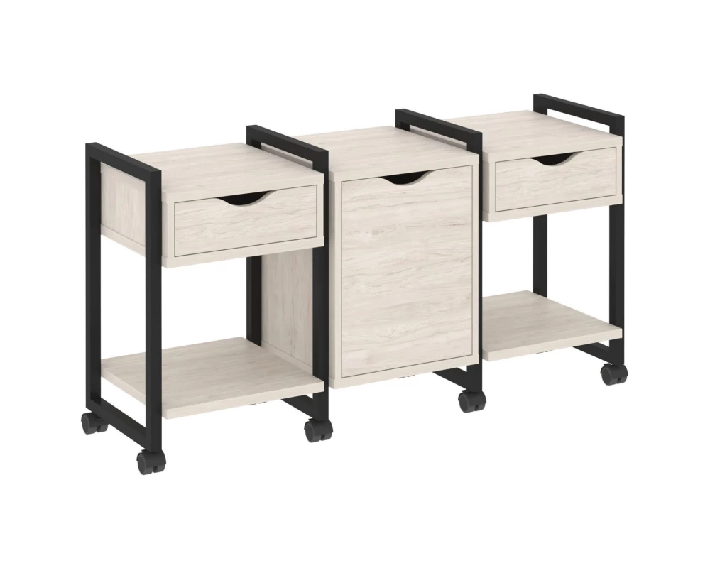 Тумба на колесных опорах наборная. Вариант №6 1440х460х767 Loft