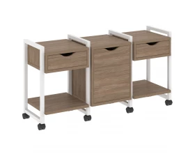 Тумба на колесных опорах наборная. Вариант №6 1440х460х767 Loft images
