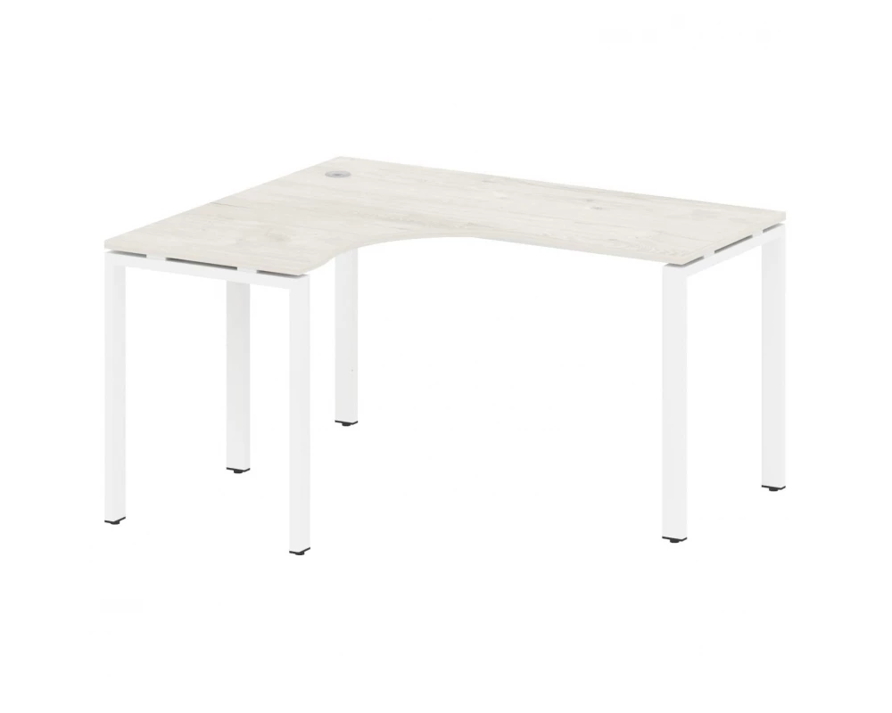 Стол криволинейный левый на П-образном м/к 140x120x75 Metal System