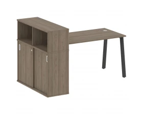 Стол письменный на А-образном м/к с опорным шкафом-купе 181x112x109,8 Metal System images
