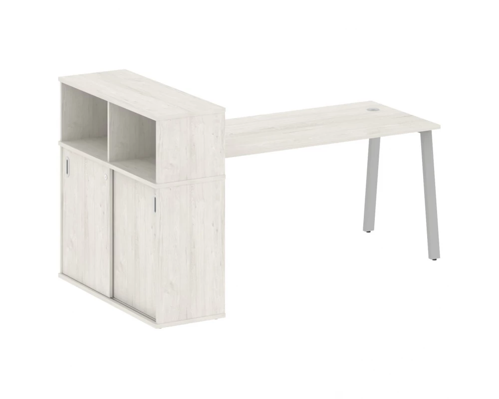 Стол письменный на А-образном м/к с опорным шкафом-купе 201x112x109,8 Metal System