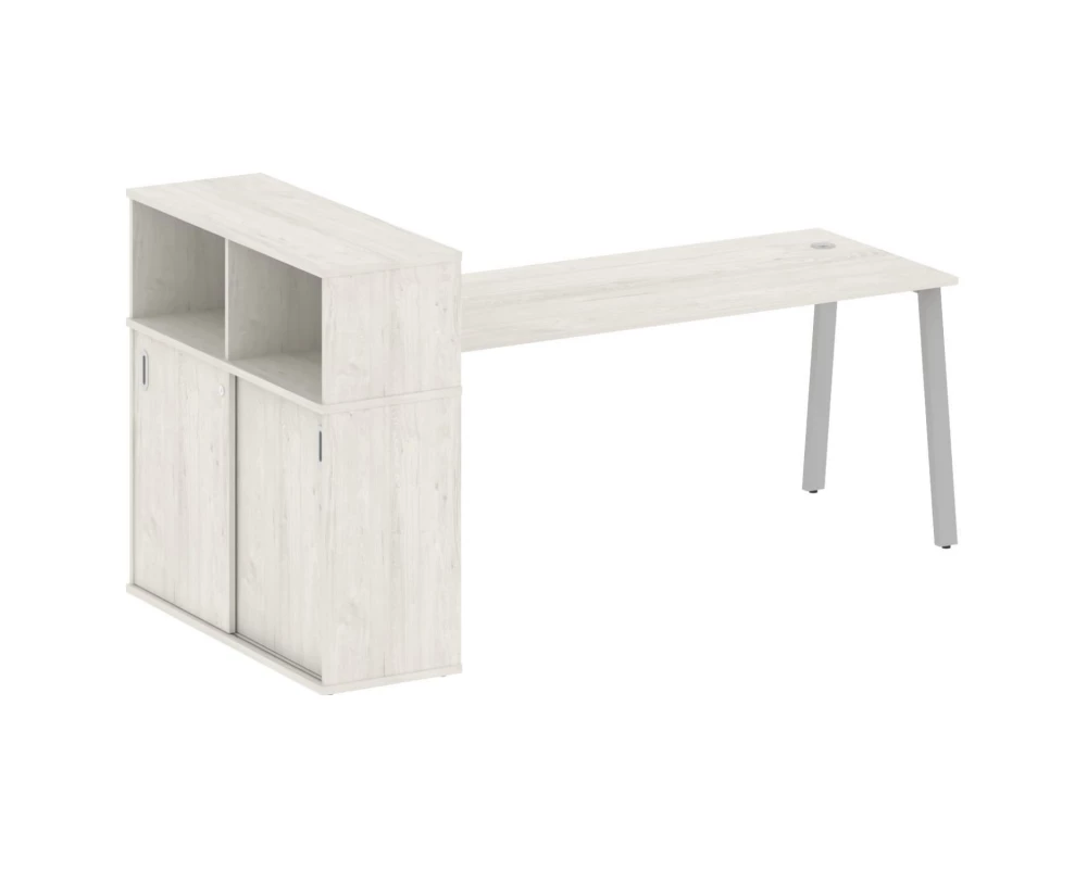 Стол письменный на А-образном м/к с опорным шкафом-купе 221x112x109,8 Metal System