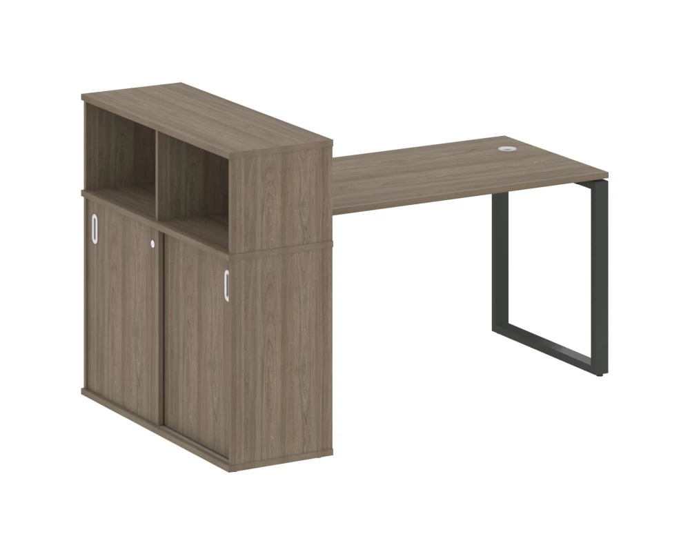 Стол письменный на О-образном м/к с опорным шкафом-купе 181x112x109,8 Metal System