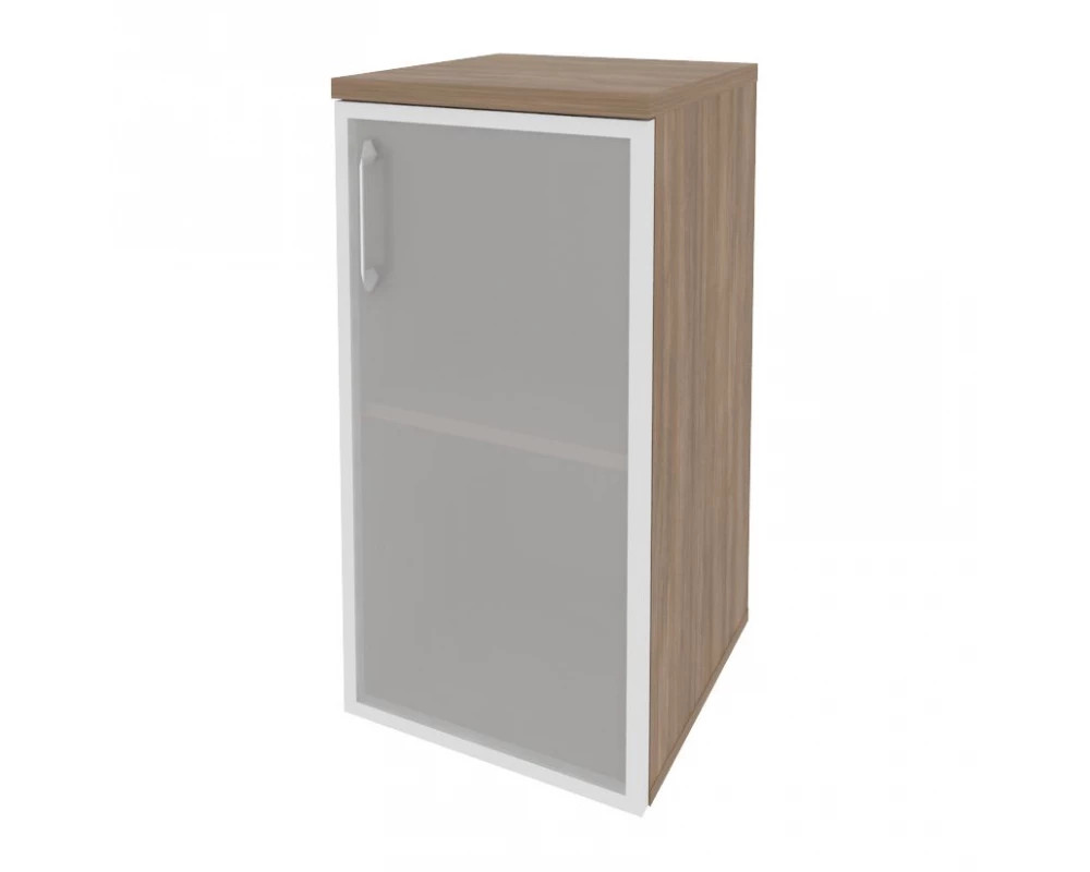 Шкаф низкий узкий правый (1 низкий фасад стекло в раме) 400x420x823 Onix