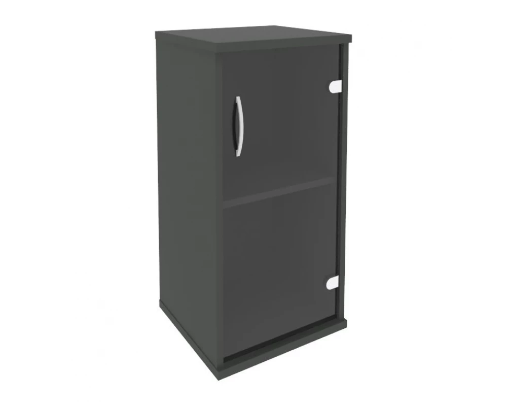 Шкаф низкий узкий правый 1 низкая дверь стекло Riva