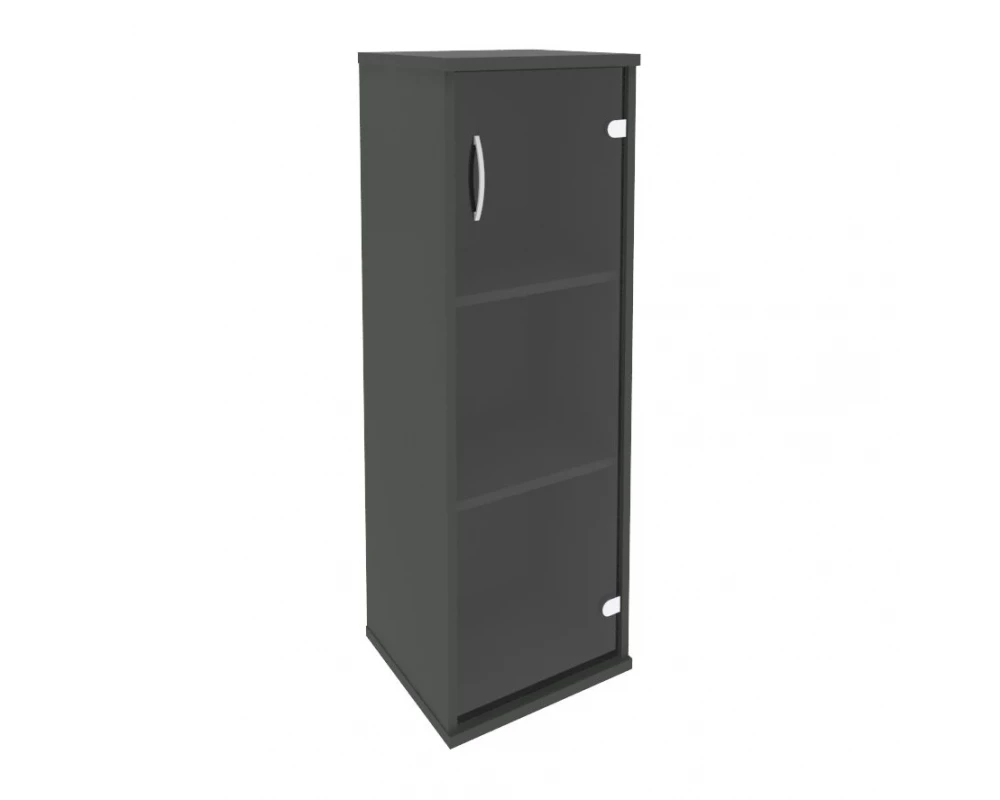 Шкаф средний узкий правый 1 средняя дверь стекло Riva