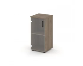 Шкаф низкий узкий левый прозр. стекло 400x400x833 зад. стенка HDF Style Project images