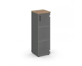 Шкаф средний узкий правый прозр. стекло 400x400x1203 зад. стенка HDF Style Project images