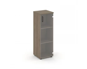 Шкаф средний узкий правый прозр. стекло 400x400x1203 зад. стенка HDF Style Project images