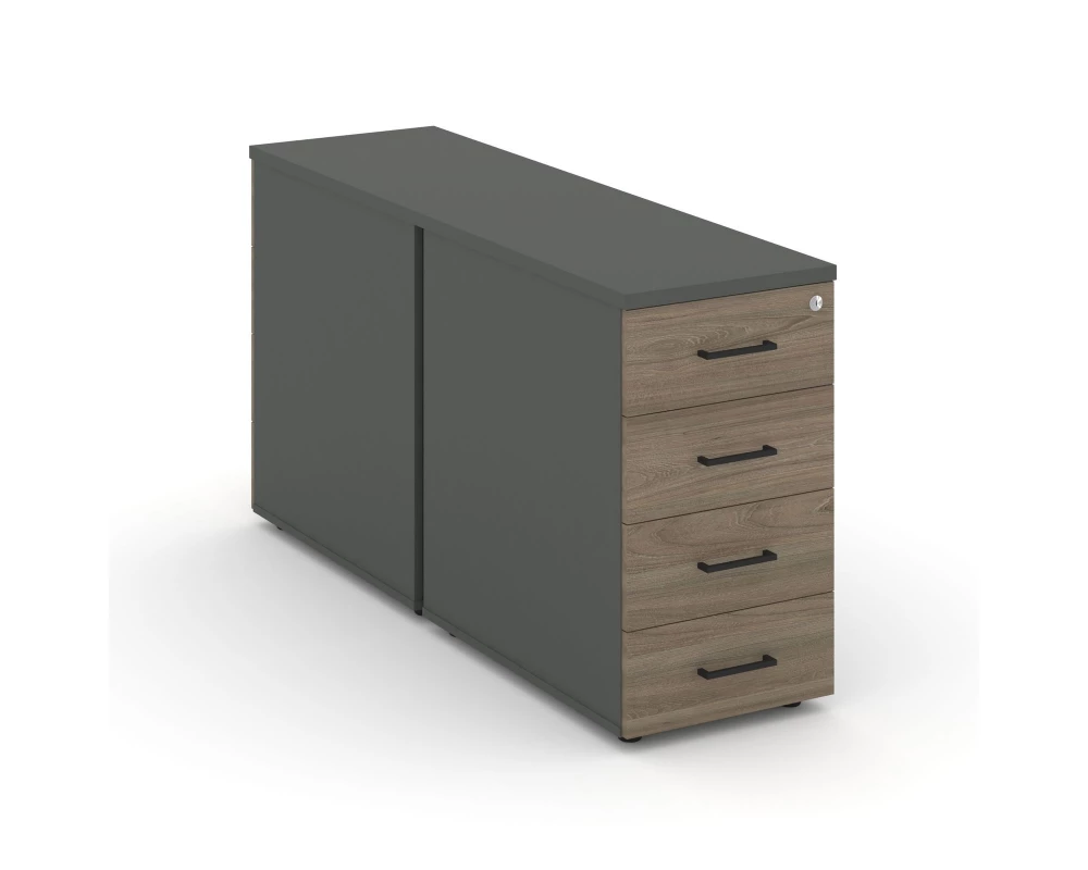 Тумба опорная/приставная с ящиками 416x1232x750 Style Project