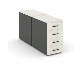 Тумба опорная/приставная с ящиками 416x1232x750 Style Project images