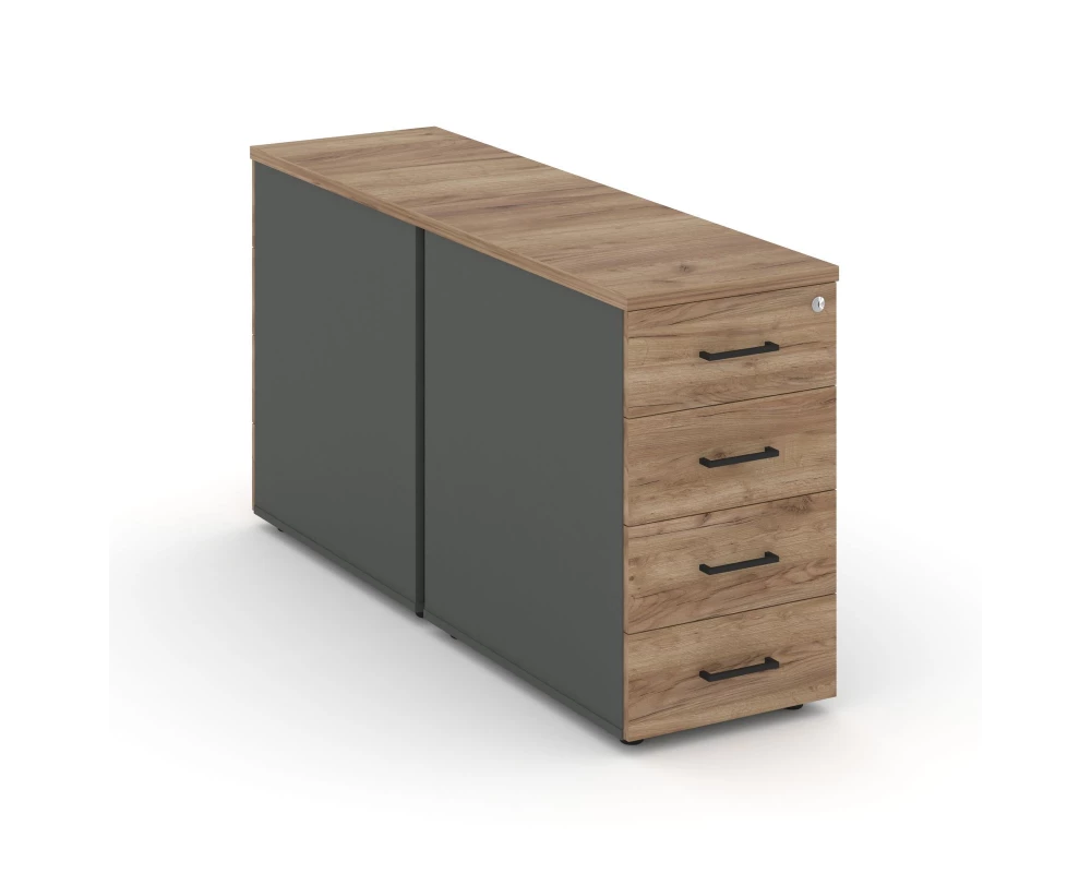 Тумба опорная/приставная с ящиками 416x1232x750 Style Project